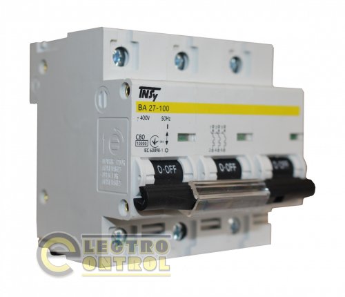 Автоматичний вимикач TNSy ВА27-100 TNSy5504858 3Р 80А 10кА C