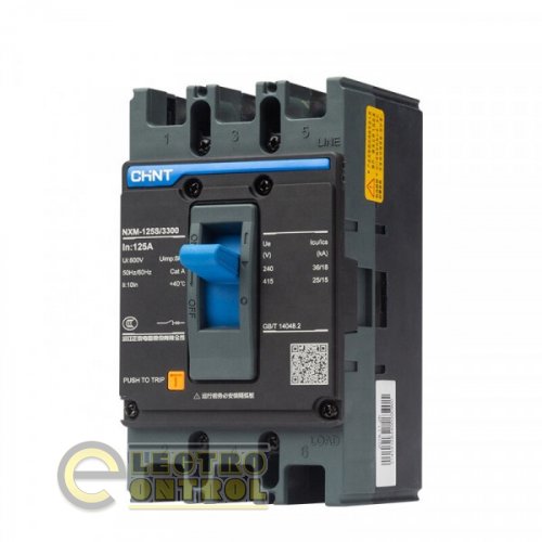 Автоматический выключатель CHINT 844318 NXM-1600S/3Р 1250A 50кА (регулируемый)