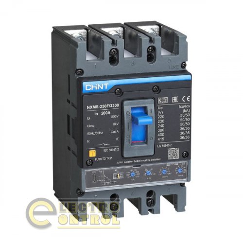 Автоматический выключатель CHINT 264754 NXMS-250S(F)/3Р 200A 50кА