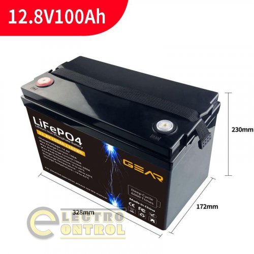 Акумуляторна батарея GEAR LiFePo4 12.8V / 100 Ah (1280Wh)