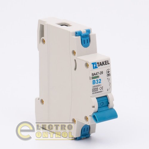 Автоматичний вимикач Takel 506015 ВА47-29 В 1Р 4.5кА 32А