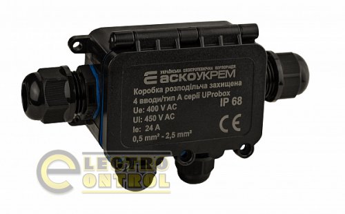 Коробка распределительная защищенная АСКО A0280010003 4 ввода тип А IP68 серии UProbox