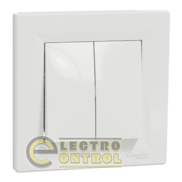 Вимикач Schneider Electric EPH0300121 Asfora двоклавішний білий