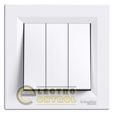 Выключатель Schneider Electric EPH2100121 Asfora трёхклавишный белый