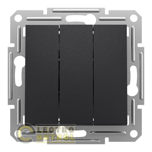 Выключатель Schneider Electric EPH2100171 Asfora трёхклавишный антрацит