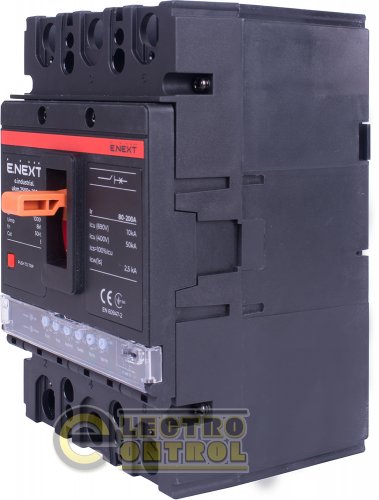 Силовой автоматический выключатель Enext i0770043 e.industrial.ukm.250Re.200 с электронным расцепителем 3р 200А