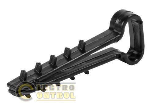 Дюбель - ялинка Enext m0080035 10mm для плоского проводу e.metiz.dowel.flat.fir.black.10 чорний 100 шт.