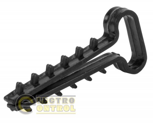 Дюбель - ялинка Enext m0080037 14mm для плоского проводу e.metiz.dowel.flat.fir.black.14 чорний 100 шт.