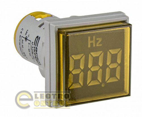 Світлосигнальна арматура АСКО A0190010150 з індикатором частоти серії U-ADM-Hz ᴓ22мм квадратна жовта