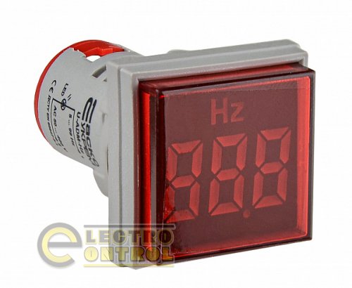 Світлосигнальна арматура АСКО A0190010148 з індикатором частоти серії U-ADM-Hz ᴓ22мм квадратна червона