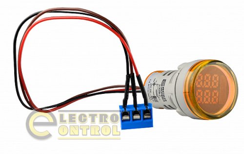Светосигнальная арматура АСКО A0190010185 с индикатором-счетчиком серии U-ADM-С ᴓ22мм круглая жёлтая