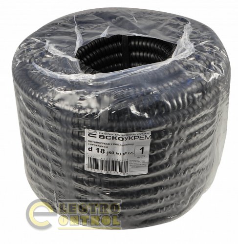 Металлорукав АСКО A0290010005 в ПВХ-оболочке с протяжкой d18 (50м)