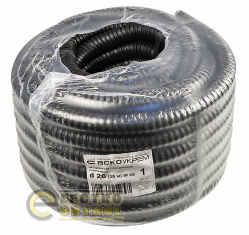 Металлорукав АСКО A0290010007 в ПВХ-оболочке с протяжкой d26 (25м) Металлорукав АСКО A0290010007 в ПВХ-оболочке с протяжкой d26 (25м)