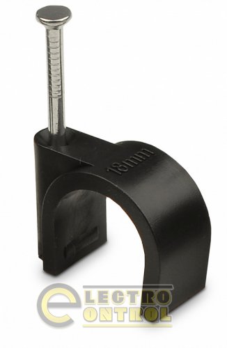 Скоба чорна АСКО A0150030044 CHR-18мм кругла (50 шт.)