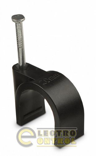 Скоба чорна АСКО A0150030045 CHR-20мм кругла (50 шт.)
