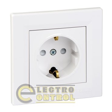 Розетка Schneider Electric EPH2920221 Asfora с заземлением белая 5 шт