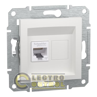 Розетка Schneider Electric EPH4770121 Asfora RJ45 UTP 6 белая без рамки