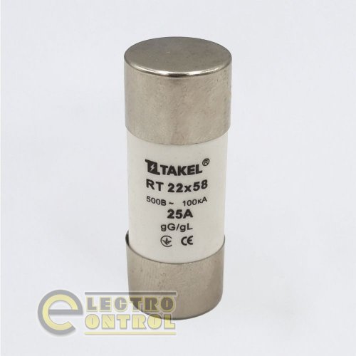 Плавкая вставка предохранителя Takel 510666 RT 22х58 25А
