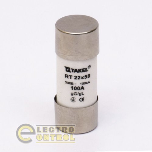 Плавкая вставка предохранителя Takel 510672 RT 22х58 100А