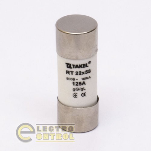 Плавка вставка запобіжника Takel 510673 RT 22х58 125А