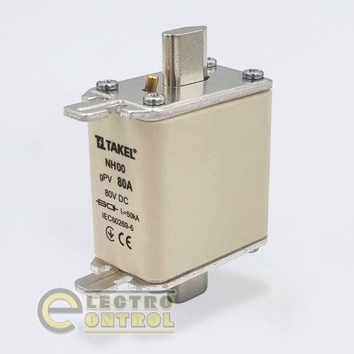 Плавка вставка запобіжника Takel 514656 NH00 80А 80V DC