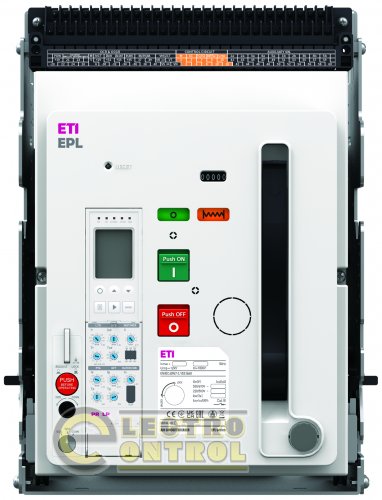 Повітряний автоматичний вимикач ETI 4695704 викочувальний EPL-16 3H AD/M2C2S2/PR-LP 3P 1600A D/O Frame "A" 65kA