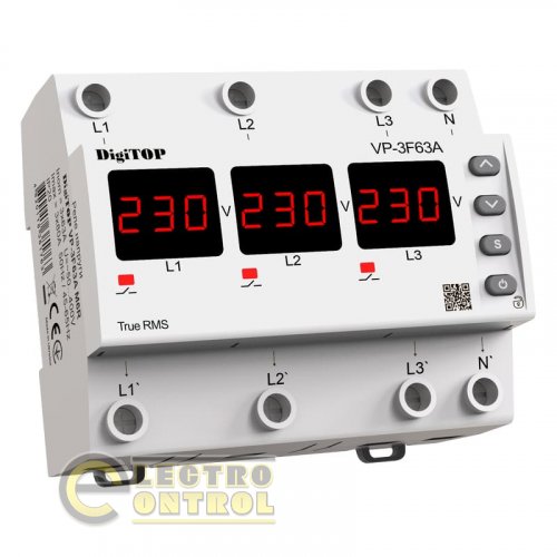 Реле напруги DigiTop VP-3F63A M6R
