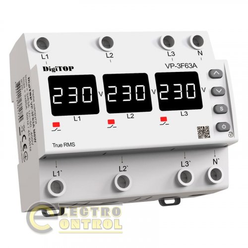 Реле напруги DigiTop VP-3F63A M6W