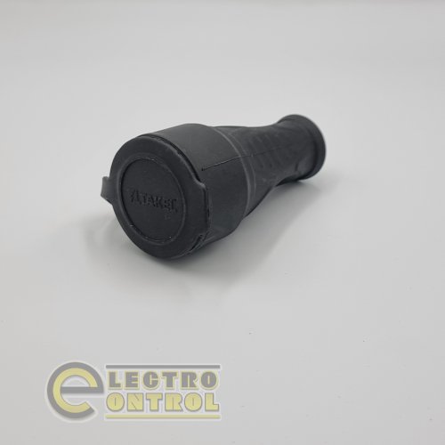 Розетка Takel 503357 каучукова переносна RSPB чорна 2Р+РЕ IP44