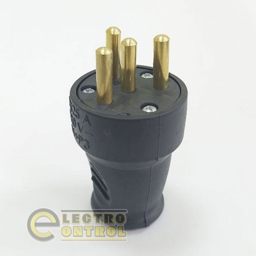 Вилка Takel 503355 каучукова пряма 412 3Р+РЕ IP44 25А 380В