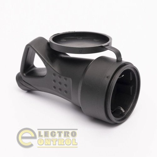 Розетка LEE 703359 каучукова з захисною кришкою з вухом переносна 415 2Р+РЕ IP44