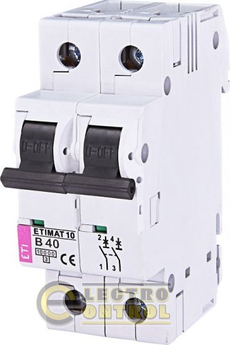 Автоматичний вимикач ETI ETIMAT 10 2p B 40А AC 2123720