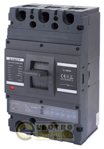 Силовий автоматичний вимикач Enext p087010 e.pro.ukm.400Re.400 з електронним розчіплювачем 3р 400А