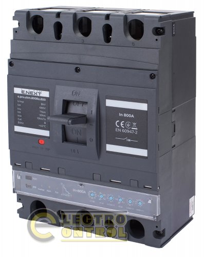 Силовий автоматичний вимикач Enext p087013 e.pro.ukm.800Re.800 з електронним розчіплювачем 3р 800А