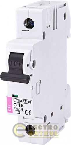 Автоматичний вимикач ETI ETIMAT 10 2p C 16А AC 2133716