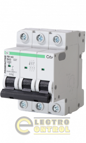 Автоматический выключатель Промфактор CITY FB1CIB3063 FB1-63 3P B 63A 6kA