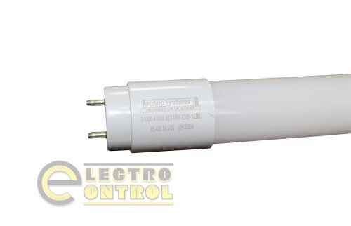 Світлодіодна трубчаcта лампа TechnoSystems  LED L-1200 GLASS SILVER 18w TNSy5000643 T8 180-240V/50-60Hz  30.000 Hrs