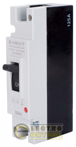Силовий автоматичний вимикач Enext p089001 e.mccb.pro.125DC.125.1P на постійний струм 1р 125А DC