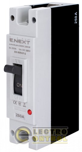 Силовой автоматический выключатель Enext p089003 e.mccb.pro.250DC.250.1P на постоянный ток 1р 250А DC