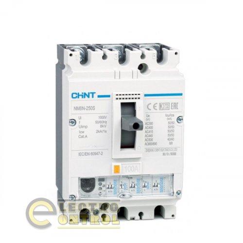 Автоматический выключатель CHINT 271333 в литом корпусе NM8N-250S EN 100 3P