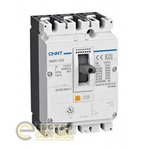 Автоматичний вимикач CHINT 271587 в литому корпусі NM8N-125S TM 63 3P