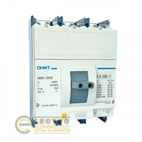 Автоматичний вимикач CHINT 263073 в литому корпусі NM8N-1600S TM 1600 3P