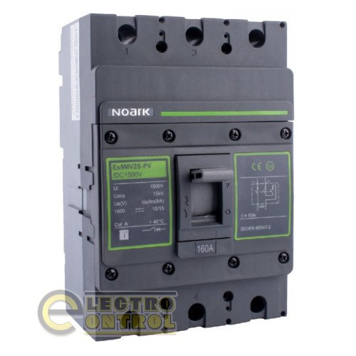 Корпусный автоматический выключатель NOARK 110195 для PV размер M2 Icu=Ics=15kA 1500V DC In=160A
