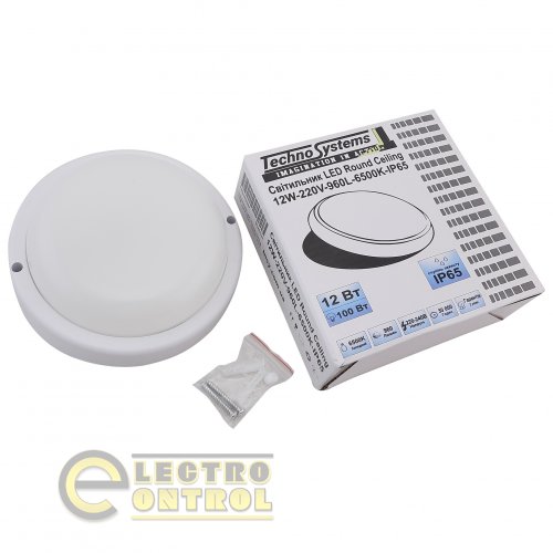 Світильник Technosystems LED 12W Round Ceiling TNSy5000509 220V 960lm 6500K IP65