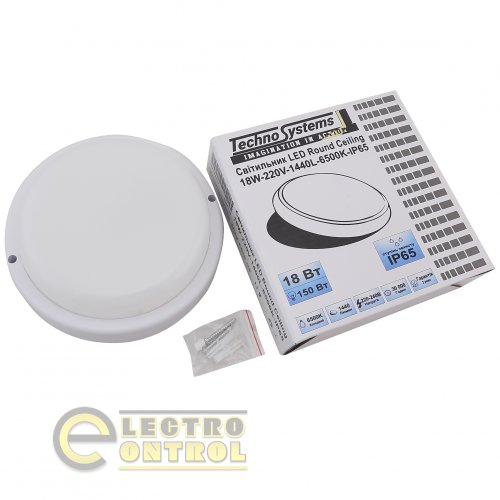 Светильник Technosystems LED 18W Round Ceiling TNSy5000510 220V 1440lm 6500K IP65
