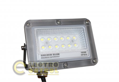 Прожектор Technosystems LED 10W GOLDEN Slim TNSy5000990 220V 1100lm 6500K IP65