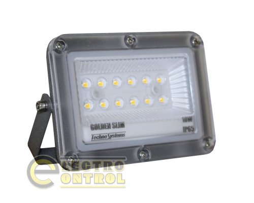 Прожектор Technosystems LED 10W GOLDEN Slim TNSy5001191 220V 1100lm 4000K IP65