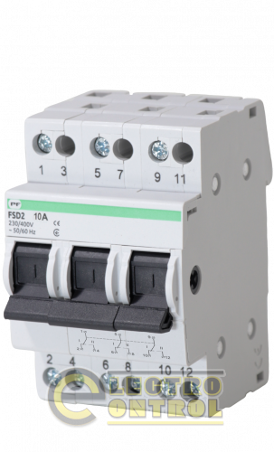 Переключатель нагрузки Промфактор FSD23010 FSD2 3P 10A 1-0-2