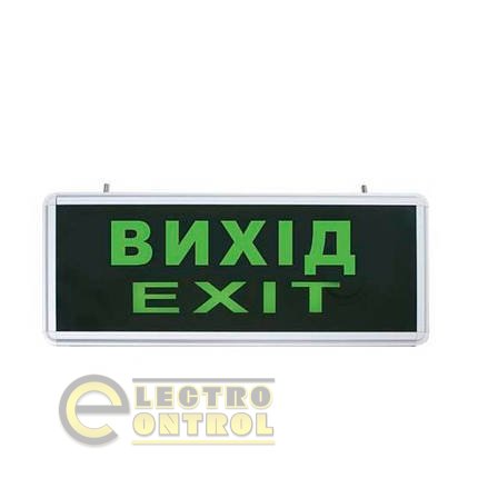 Світильник евакуаційний, аварійний вказівник Technosystems S504 3W TNSy5000555 ВИХІД EXIT GLASS LED