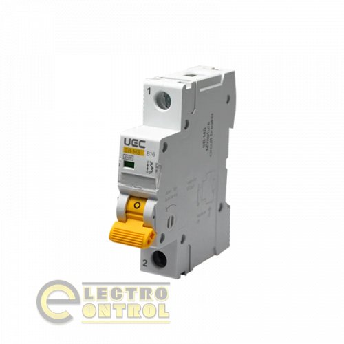 Модульный автоматический выключатель UEC MCB45-1-016-B SB-M8 1P 16A B 4,5кA Модульный автоматический выключатель UEC MCB45-1-016-B SB-M8 1P 16A B 4,5кA
